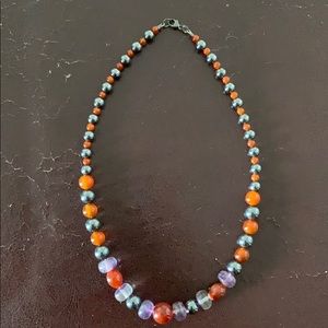 Multi hues Beaded Necklace